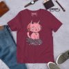 Mauve Rose Cat Shirt “Wicked Cat on a Heart” Cat T-Shirt Design - Image 2