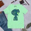 Green Afrocentric Fashion Tees "Beautiful Mind" Afrocentric Art - Image 4