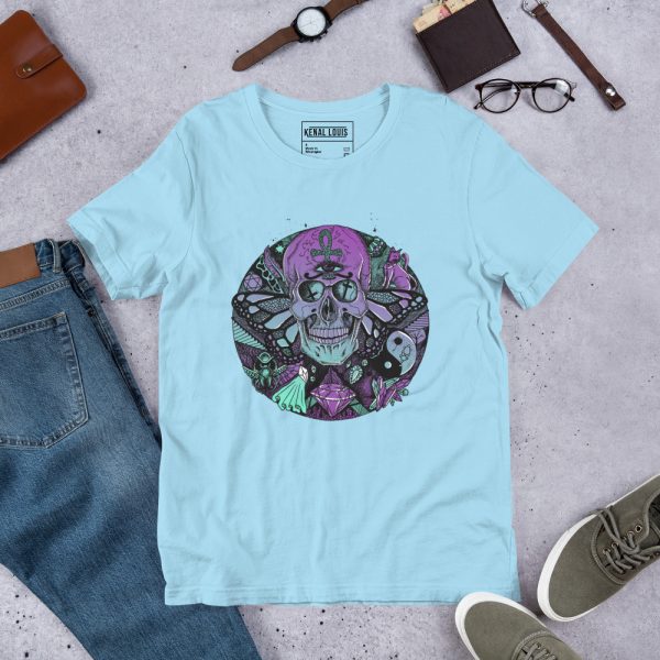 Purple Skull Shirt "Circle of Humanity" Skull T-shirt - Image 3