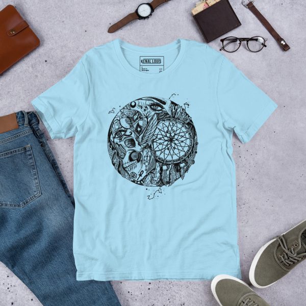 Skull Shirt "Skull and Dreamcatcher Circle" Skull T-shirt - Image 2