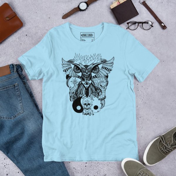 Skull Shirt "Wise Owl and Ageless Skull" Skull T-shirt - Image 2