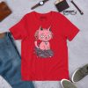 Mauve Rose Cat Shirt “Wicked Cat on a Heart” Cat T-Shirt Design - Image 3
