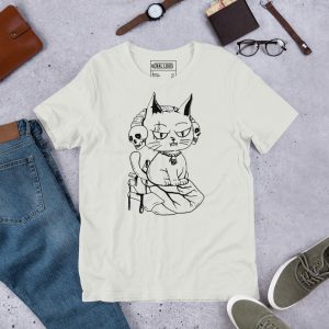 Cat Shirt “Wicked Cat on a Heart” Cat T-Shirt Design
