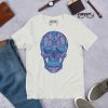 Mountain Blue Skull Shirt Day of the Dead Skull T-shirt