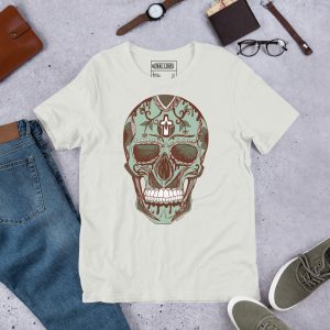 Sage Green Skull Shirt Day of the Dead Skull T-shirt