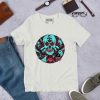 Turquoise Red Skull Shirt “Circle of Humanity” Skull T-shirt - Image 3