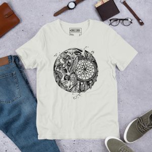 Skull Shirt "Skull and Dreamcatcher Circle" Skull T-shirt