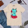 Turquoise Red Cat Shirt “Wicked Cat on a Heart” Cat T-Shirt Design - Image 3
