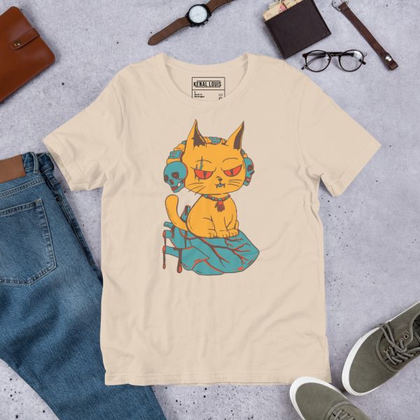 Cafe Cat Shirt “Wicked Cat on a Heart” Cat T-Shirt Design - Image 5