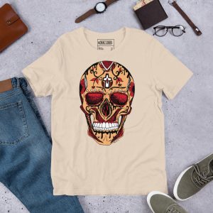 Royal Red Skull Shirt Day of the Dead Skull T-shirt