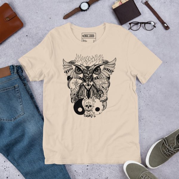 Skull Shirt "Wise Owl and Ageless Skull" Skull T-shirt - Image 3