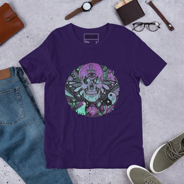Purple Skull Shirt "Circle of Humanity" Skull T-shirt - Image 2