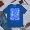 Blue   Afrocentric Fashion T-shirt - African Mask Art Atok - Image 3