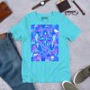 Blue   Afrocentric Fashion T-shirt - African Mask Art Atok - Image 4