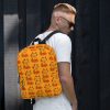 Wicked Orange Cat on a Heart Backpack | Orange Cat School Backpacks - Image 9