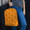 Wicked Orange Cat on a Heart Backpack | Orange Cat School Backpacks - Image 8