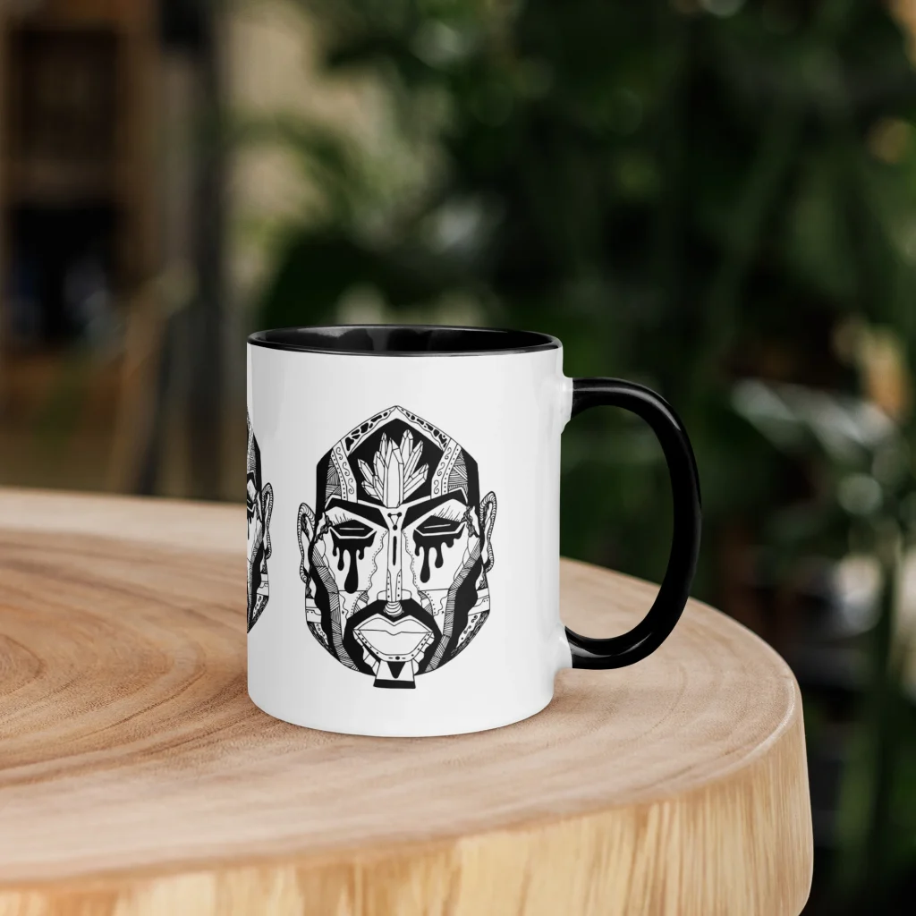 African Mask 9 Coffee Mug - Afrocentric Coffee Mug
