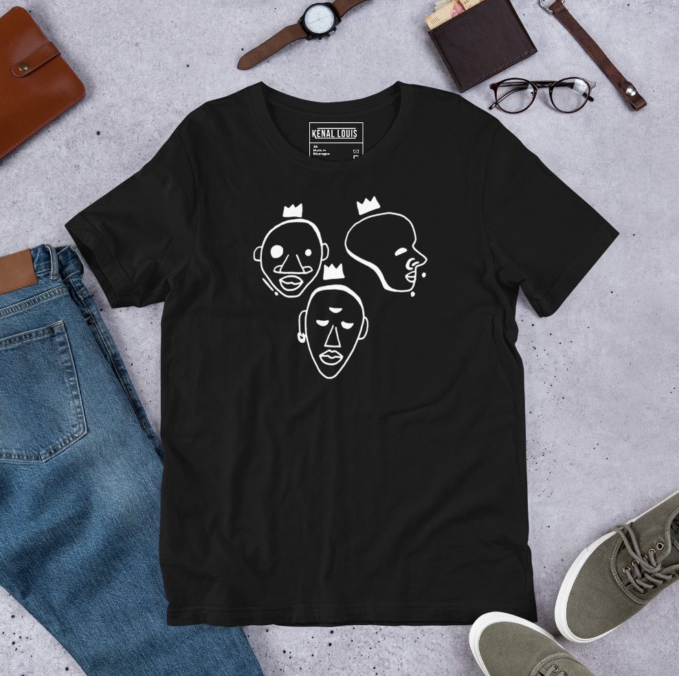 Wise ones afrocentric t shirts collection featuring detailed afro line art style