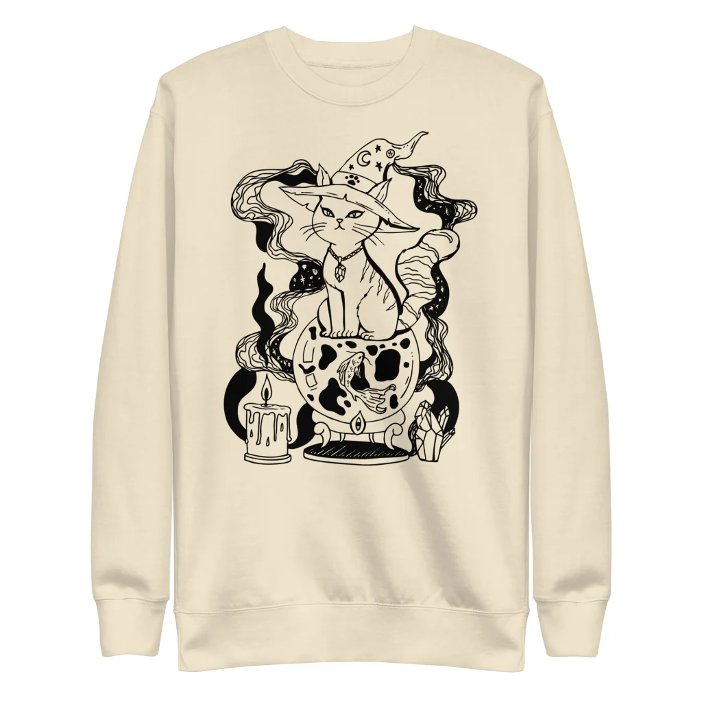 Magical Cat of Fortune Sweatshirt for Cat Moms
