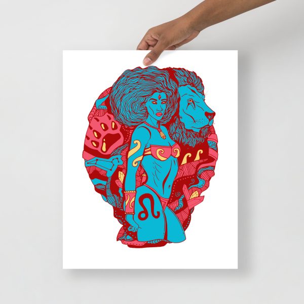 Pastel Blue Leo Artwork