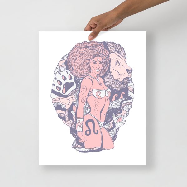 Leo Art Print - Light Pink Minimalist Wall Art Decor