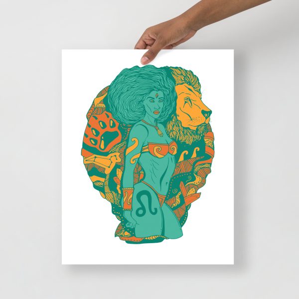 Mountain Green Leo Artwork -  Leo Wall Art Print