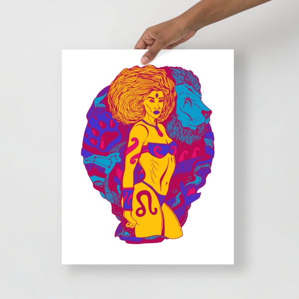 Leo Artwork Print - Triadic Color Minimalist Wall Decor