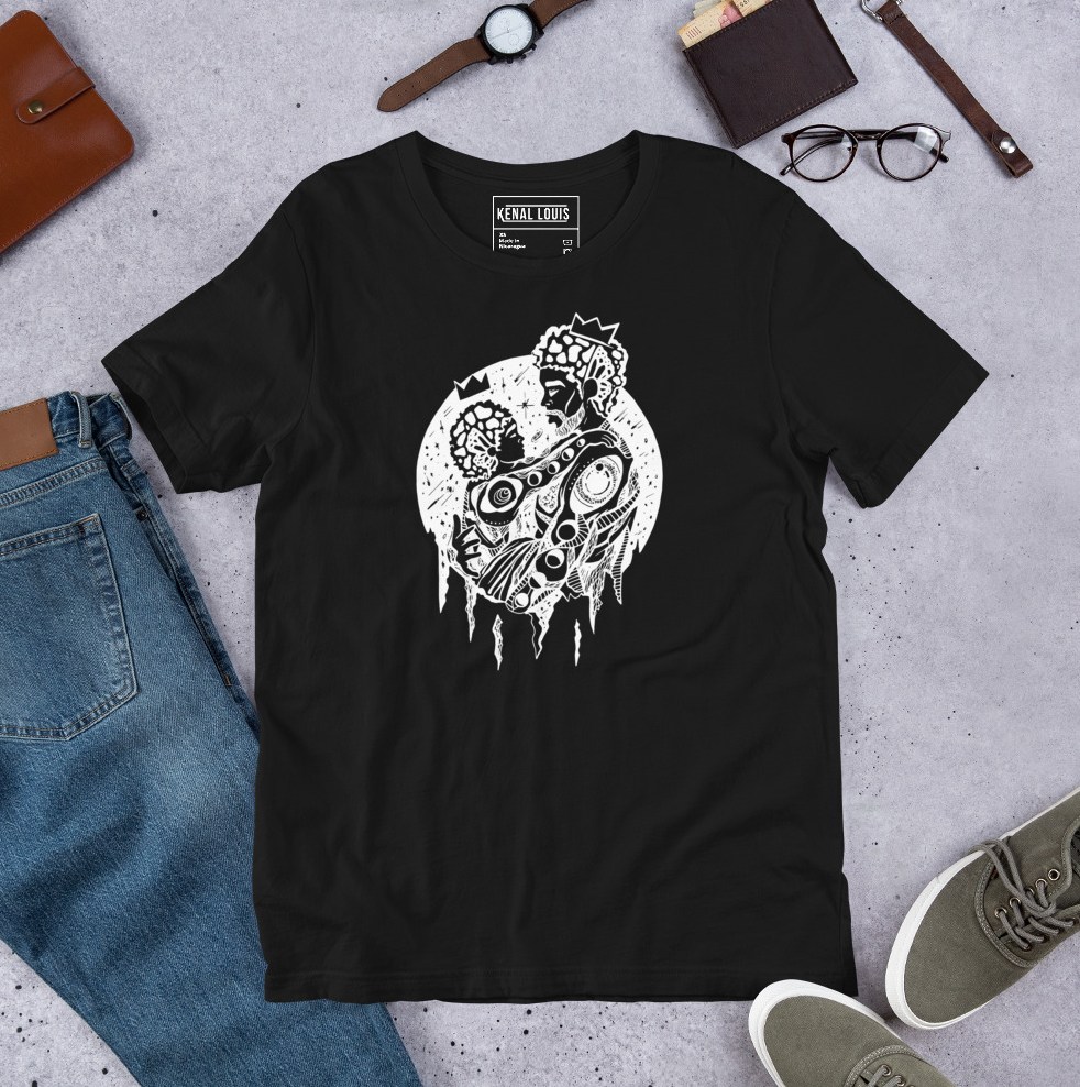 A Stars Father line art tee showcasing celestial dad theme in clean minimal style
