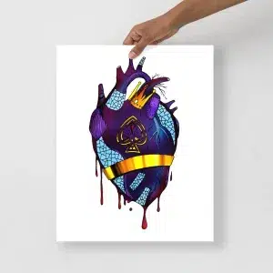 Heart Drawing “Royal Heart” Anatomical Heart Art Print