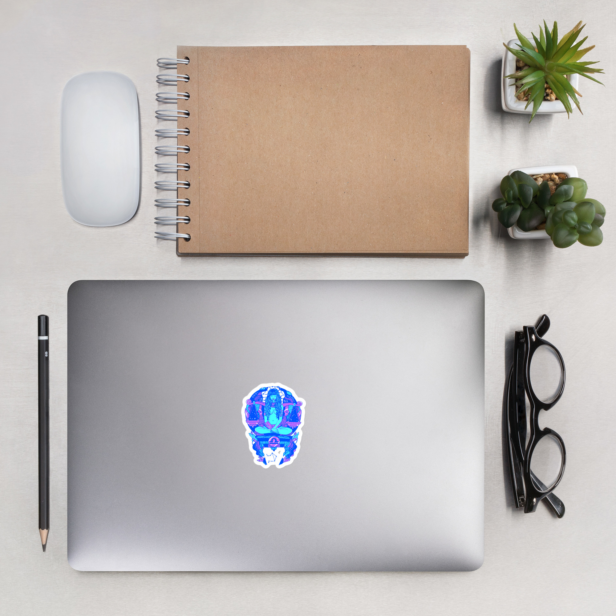 Blue Libra Beauty Libra Sticker – Zodiac Vinyl Decal Art