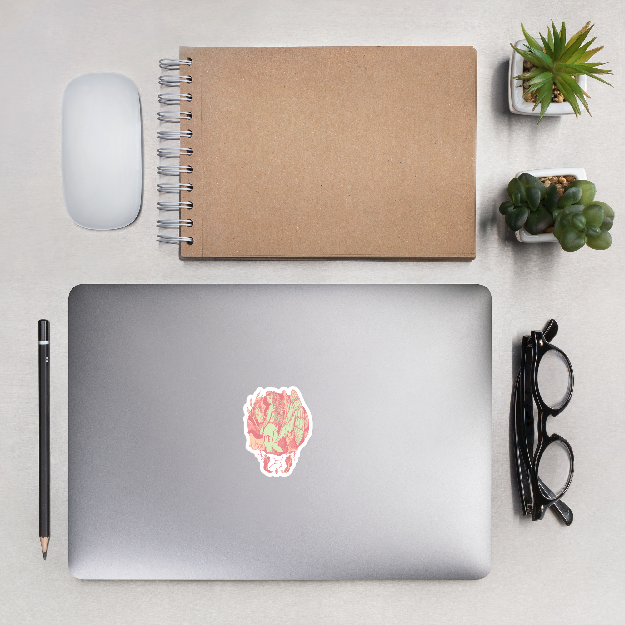 Retro Pink Virgo Beauty - Virgo Stickers