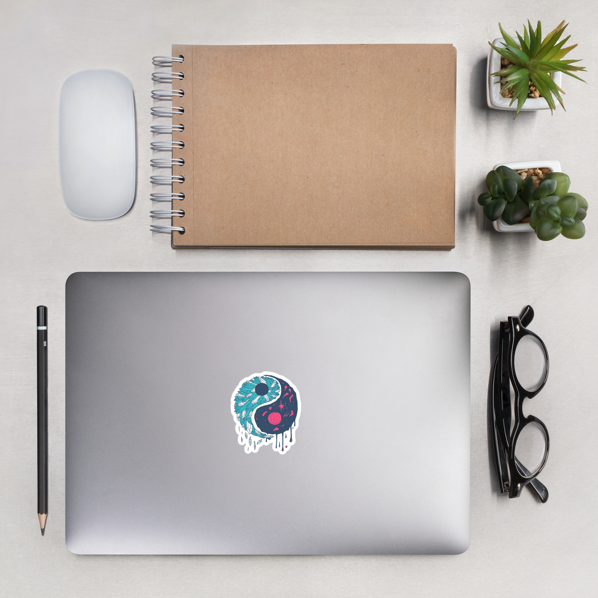 Sofea Yin Yang Crystals and Night Sky - Yin Yang Stickers