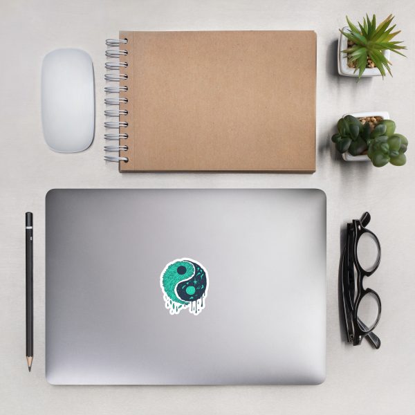 Costal Yin Yang Crystals and Night Sky - Yin Yang Stickers