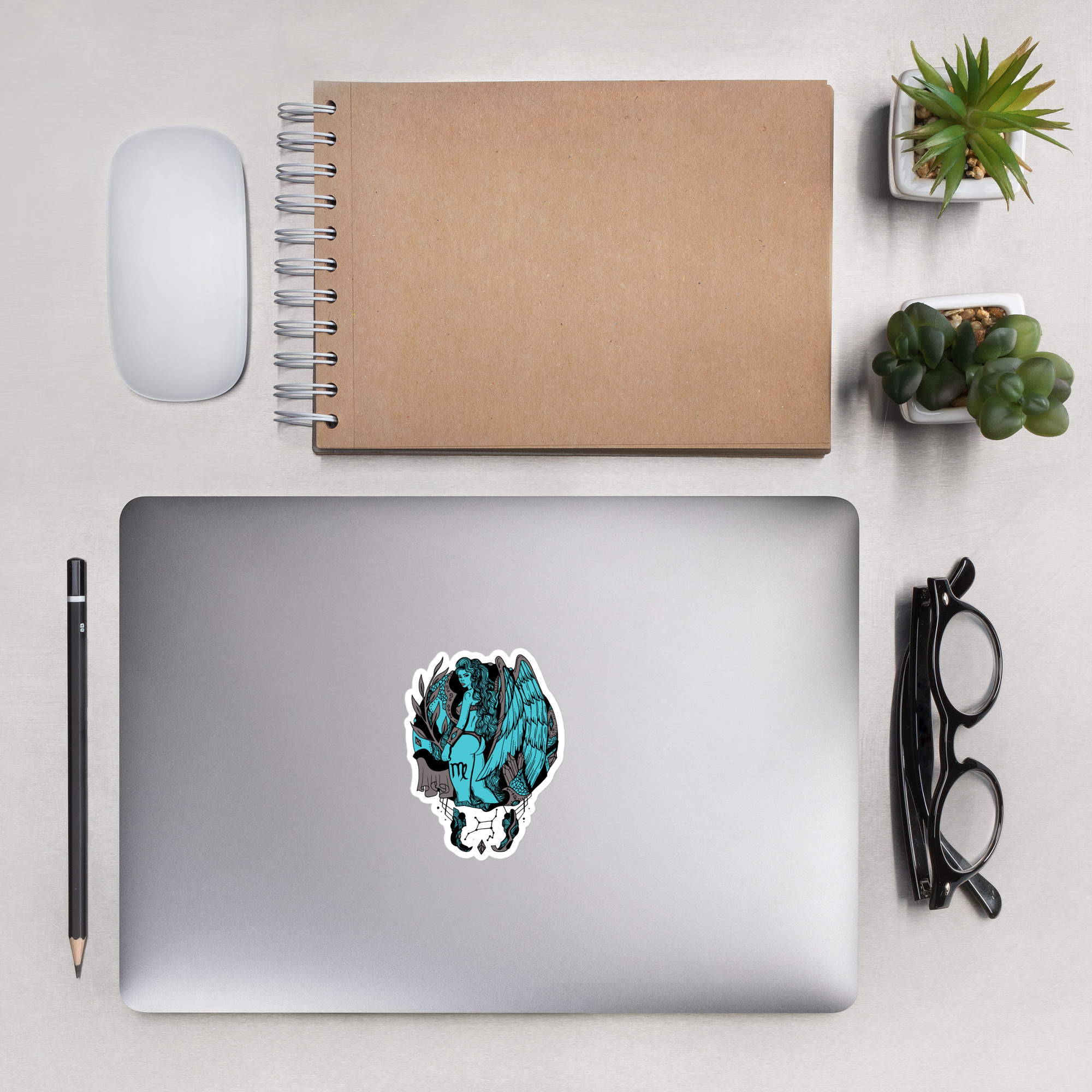 Blue and Grey Virgo Beauty - Virgo Stickers - Image 4