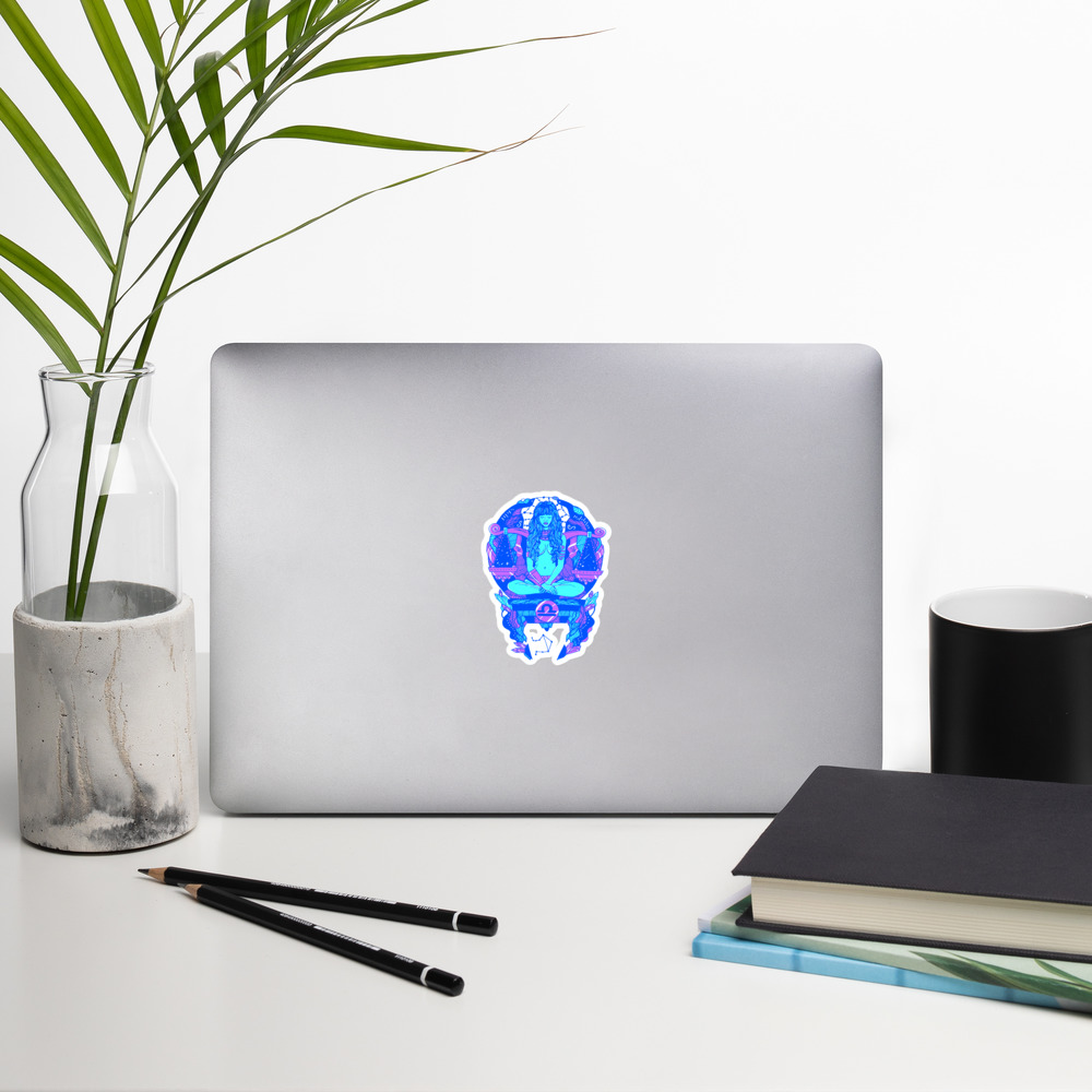 Blue Libra Beauty Libra Sticker – Zodiac Vinyl Decal Art - Image 5