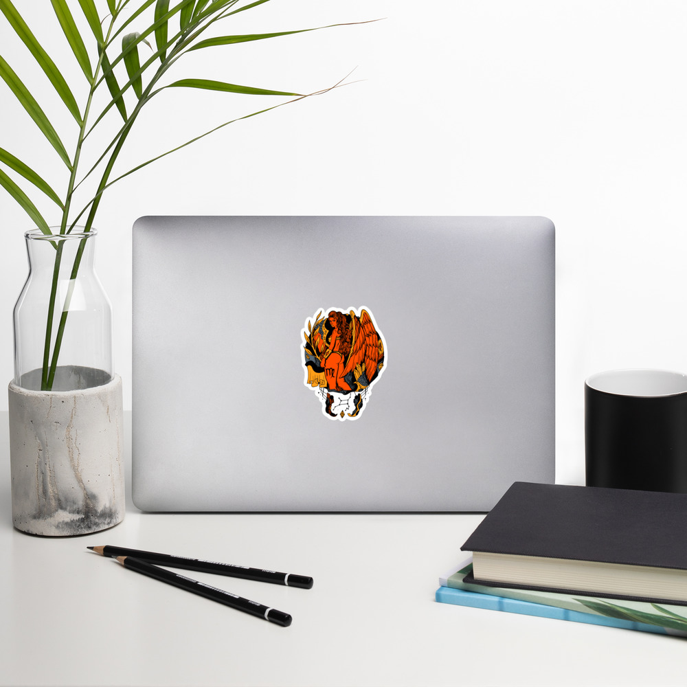 Orange and Grey Virgo Beauty - Virgo Stickers - Image 5
