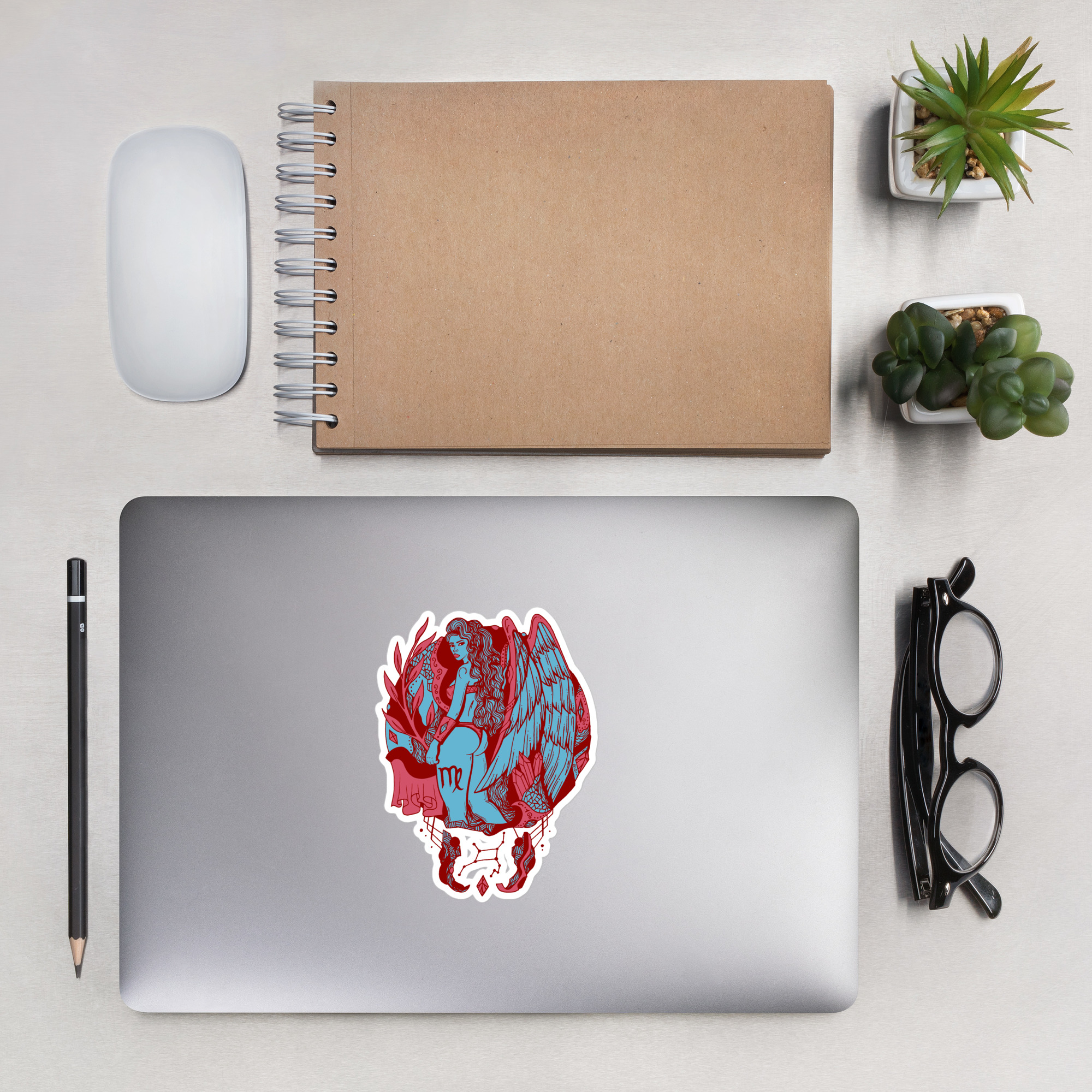Pastel Blue Virgo Beauty - Virgo Stickers - Image 7