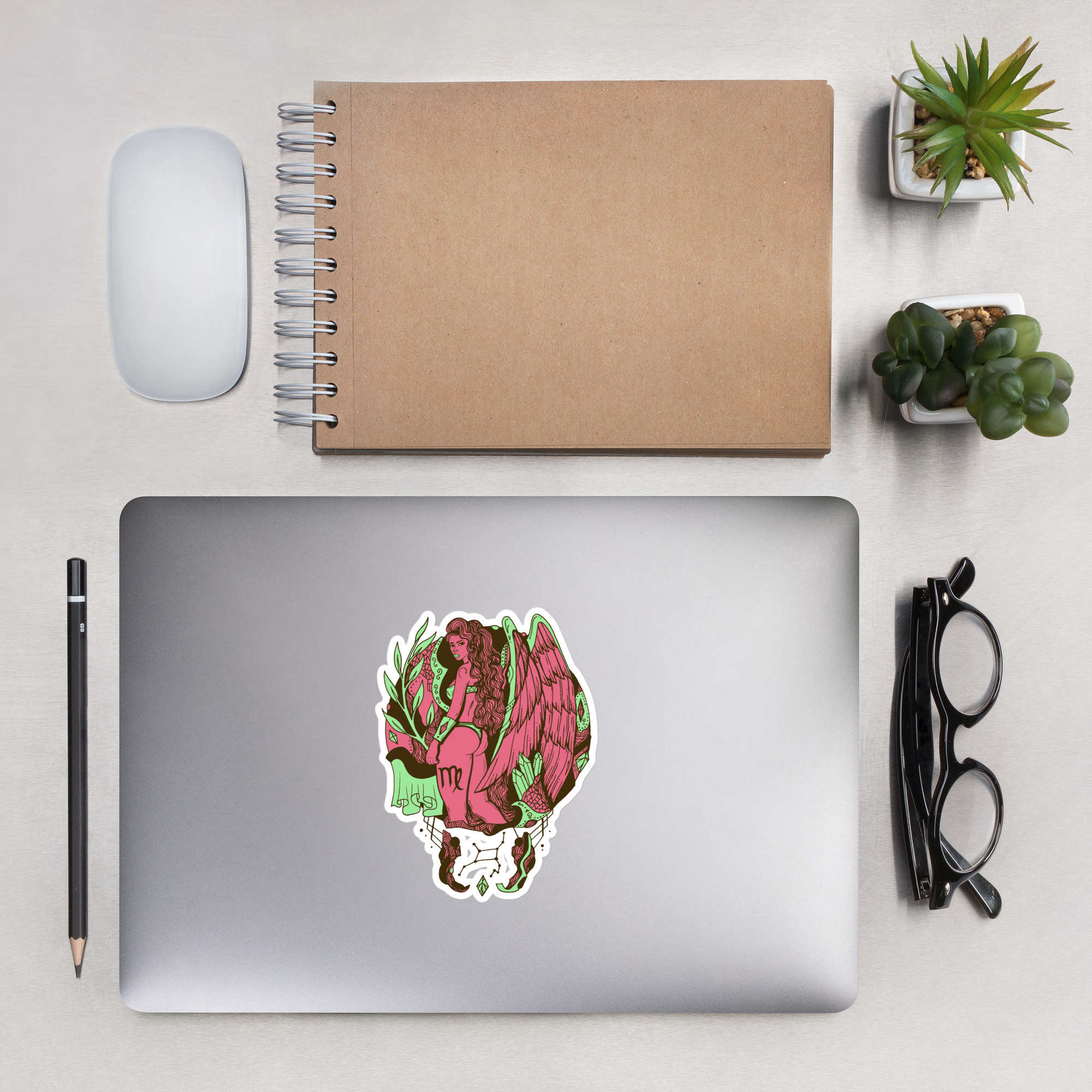 Pink and Green Virgo Beauty - Virgo Stickers - Image 7