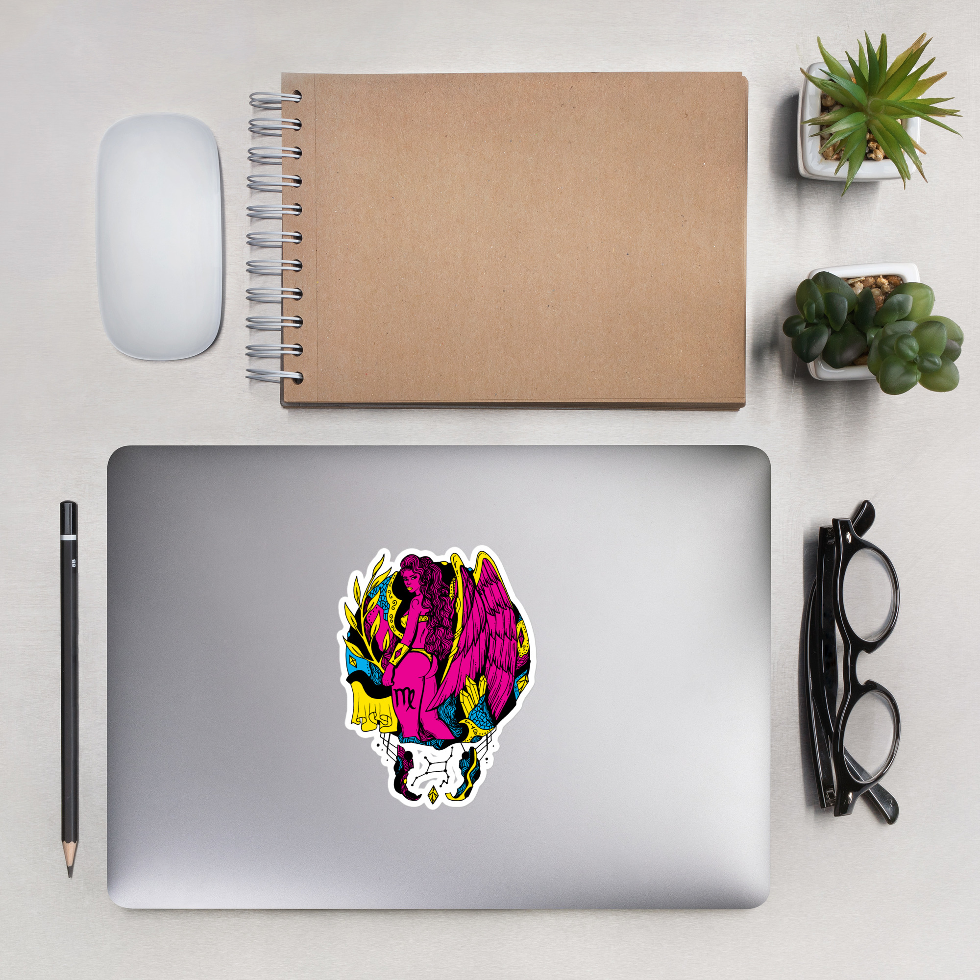 CMYK Virgo Beauty Virgo Sticker – Bold Zodiac Vinyl Decal - Image 7