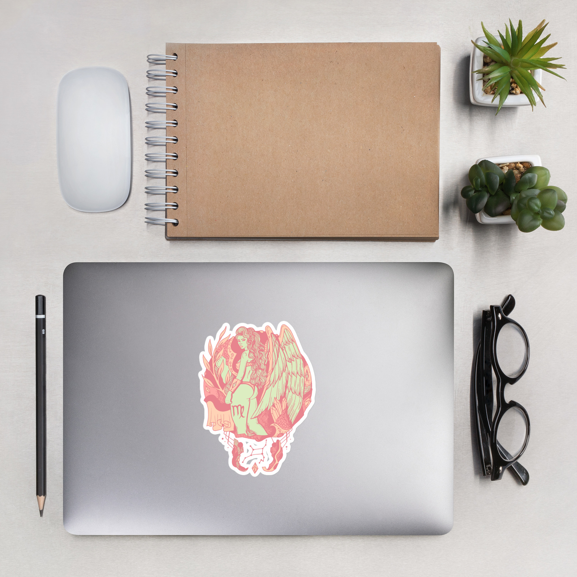 Retro Pink Virgo Beauty - Virgo Stickers - Image 7