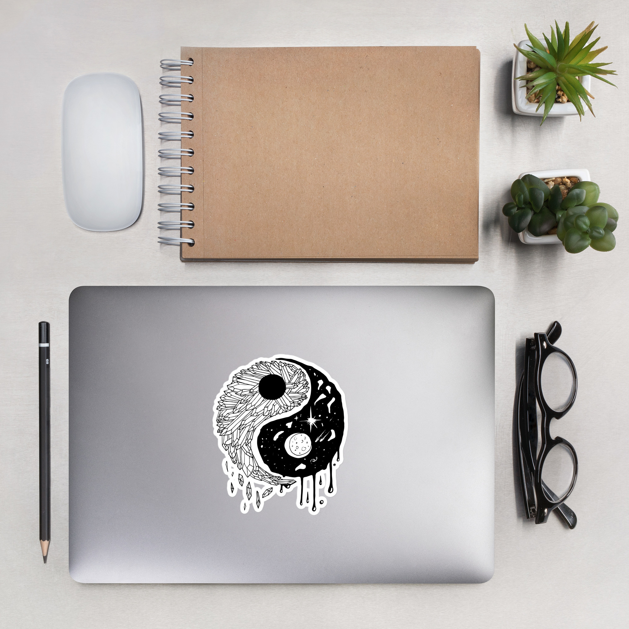 Yin Yang Crystals and Night Sky - Yin Yang Stickers - Image 7