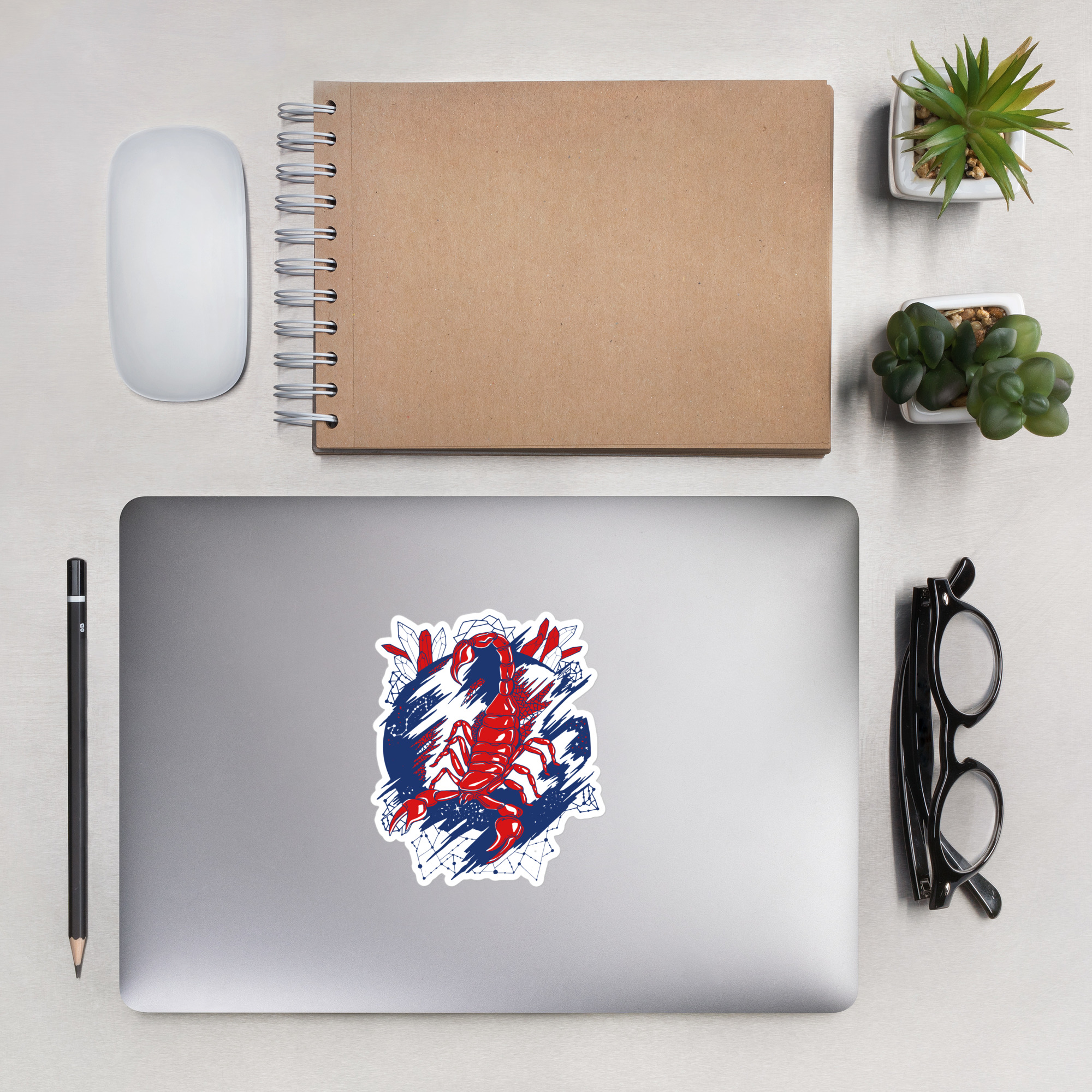 Red White and Blue Cosmic Scorpion - Scorpion Stickers - Image 7