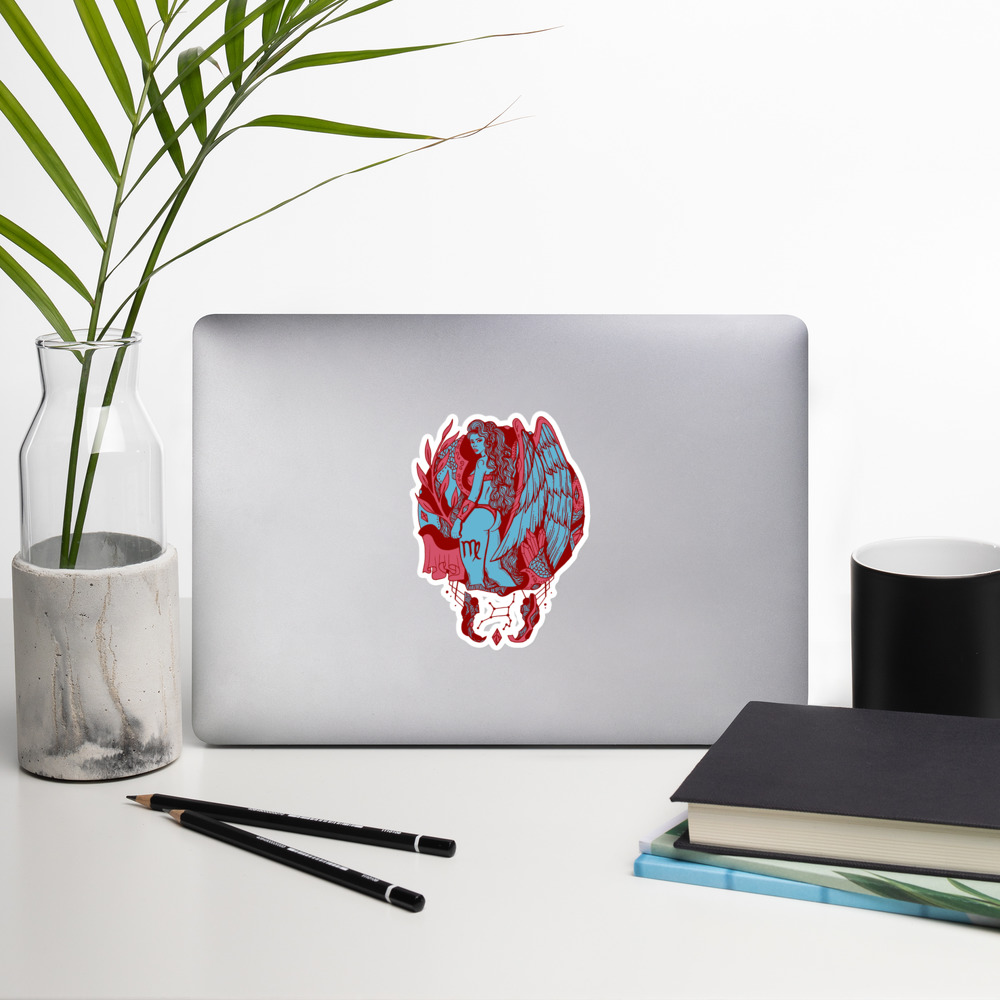 Pastel Blue Virgo Beauty - Virgo Stickers - Image 8