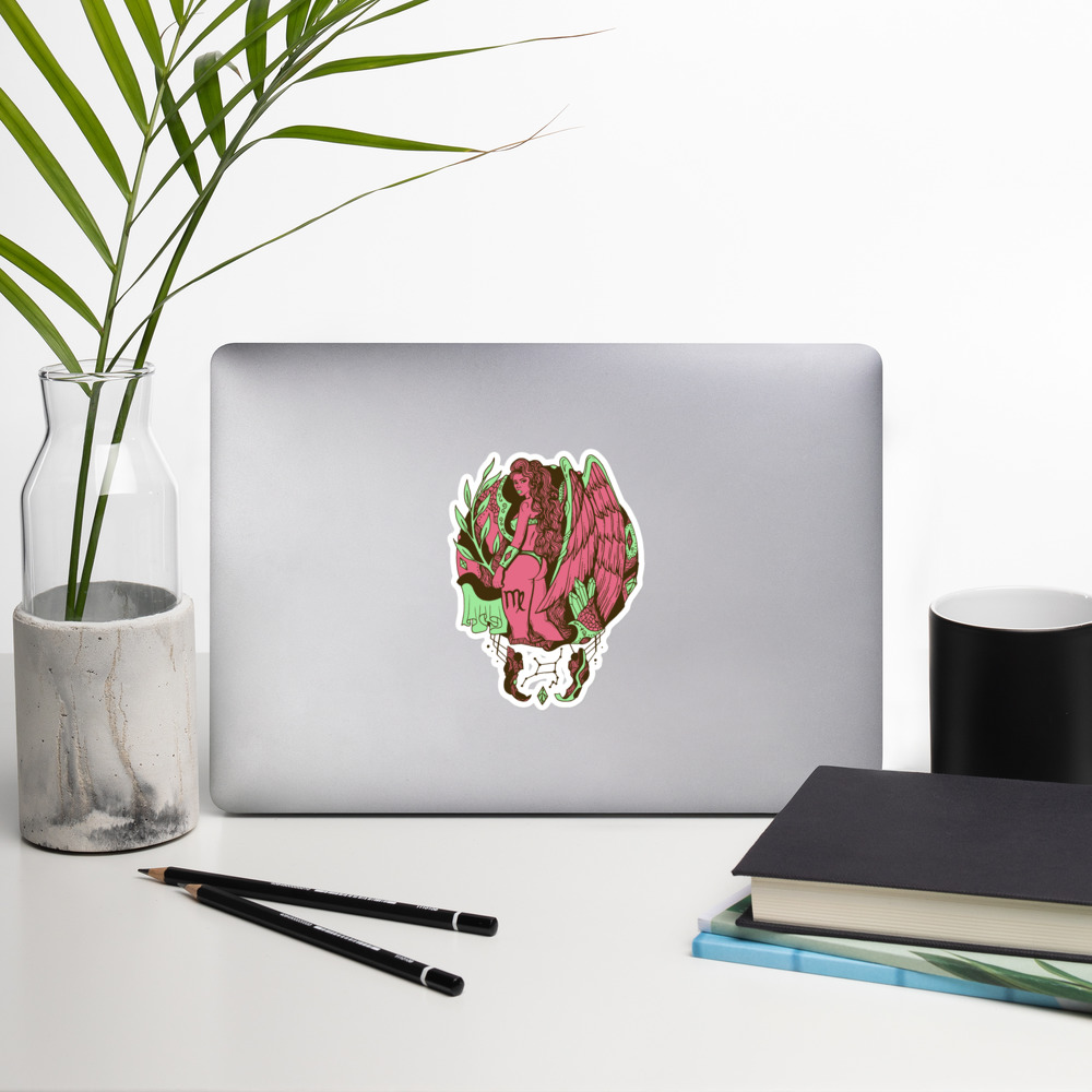Pink and Green Virgo Beauty - Virgo Stickers - Image 8