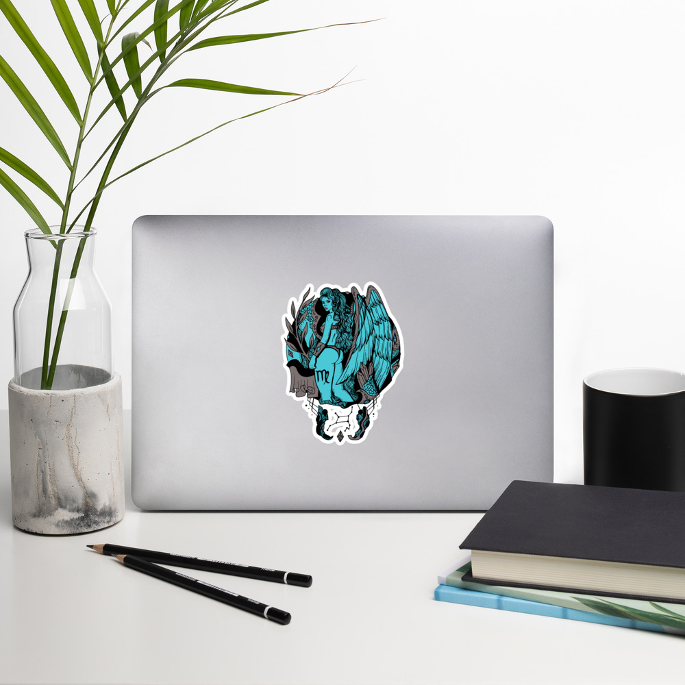 Blue and Grey Virgo Beauty - Virgo Stickers - Image 8