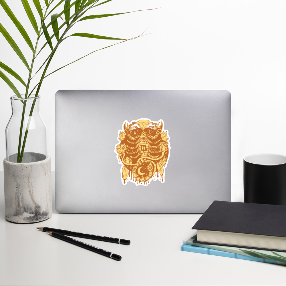 Terracotta Mystic Scorpio Zodiac - Scorpio Stickers - Image 8