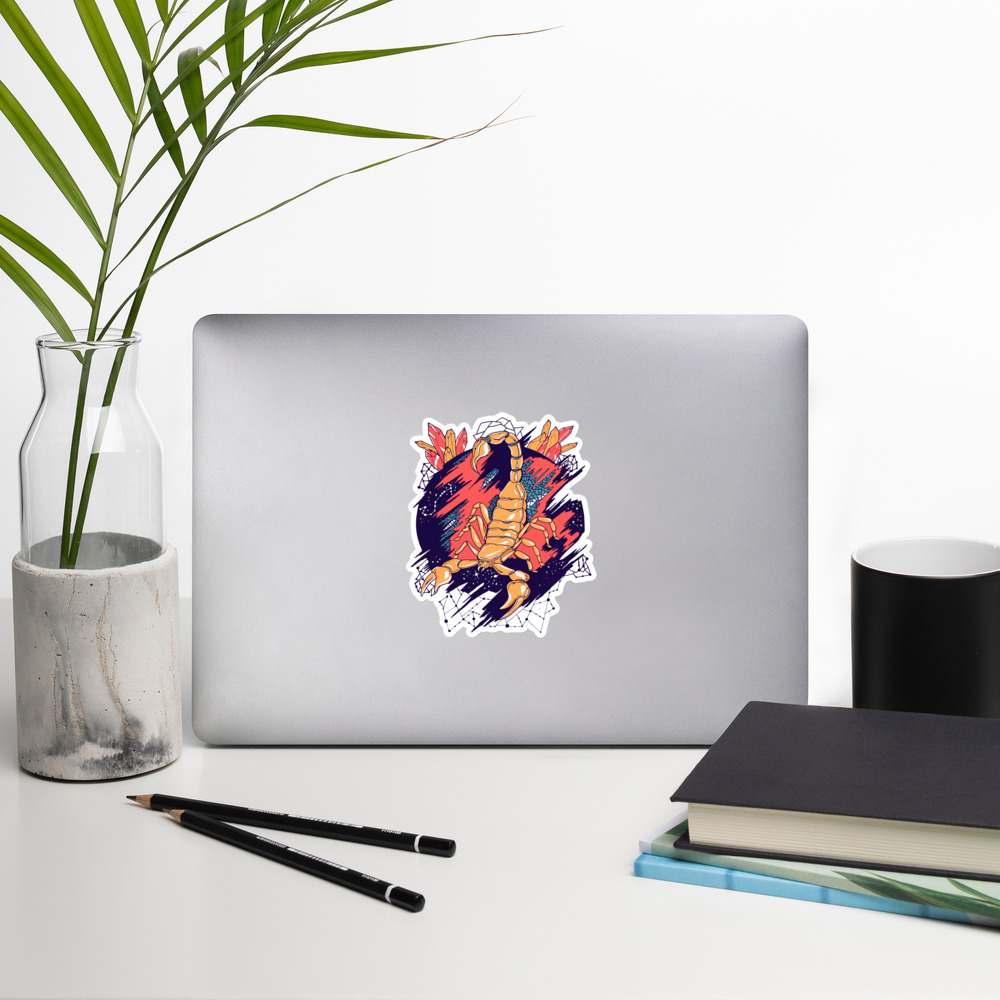 Retro Triadic Cosmic Scorpion - Scorpion Stickers - Image 8