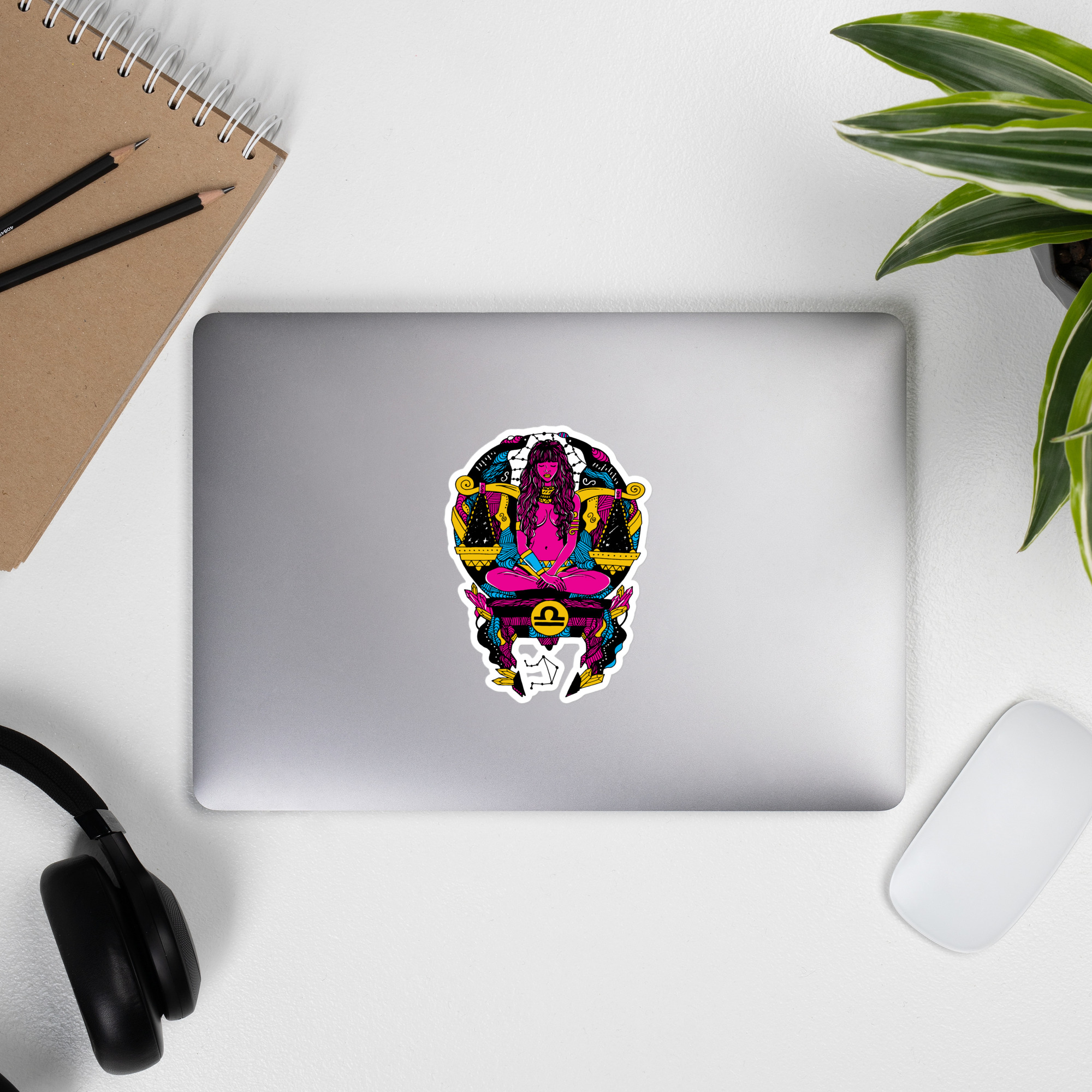 CMYK Libra Beauty Libra Sticker – Bold Zodiac Vinyl Decal - Image 9