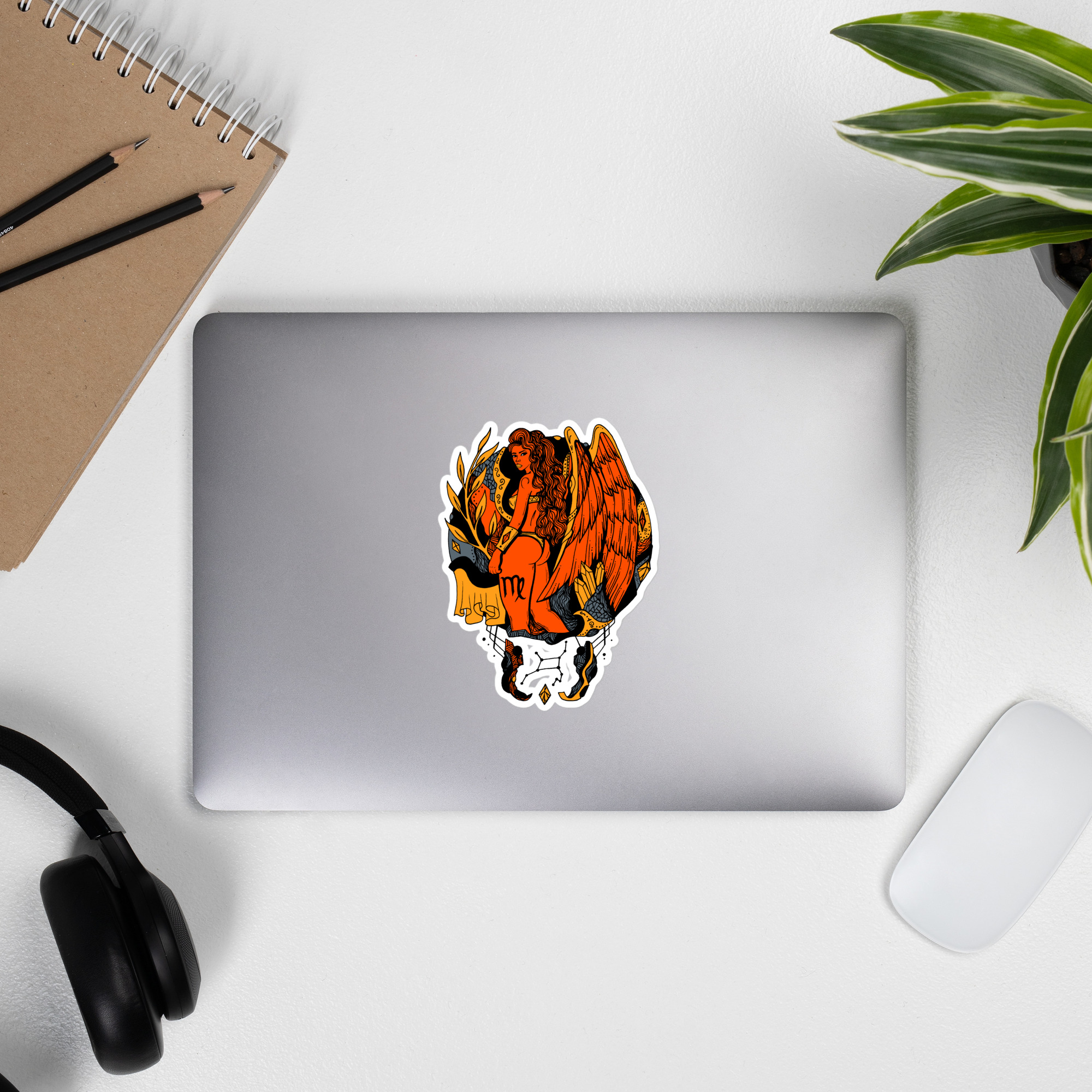 Orange and Grey Virgo Beauty - Virgo Stickers - Image 9