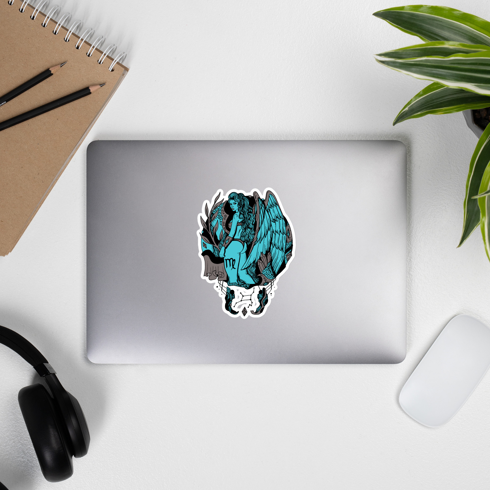 Blue and Grey Virgo Beauty - Virgo Stickers - Image 9
